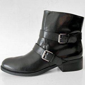 Nine West Genuine Leather Ankle Boots Booties Short Heel , Size 6M